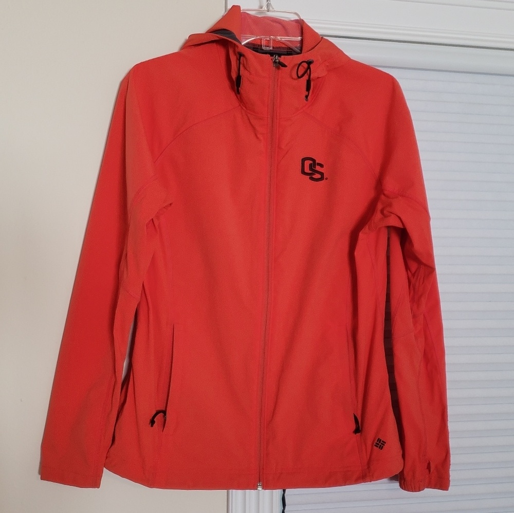 Columbia Women's Red Hooded Softshell Jacket